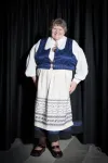 Karin Custance, Frida Hansen #37, TRONDER DRAKT Reversible for red or blue!
