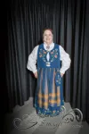 Pati Kachel, Pauline Fjelde #51 NORDLAND (blue) with striped apron